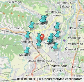 Mappa Via Padania, 24030 Brembate di sopra BG, Italia (1.21643)
