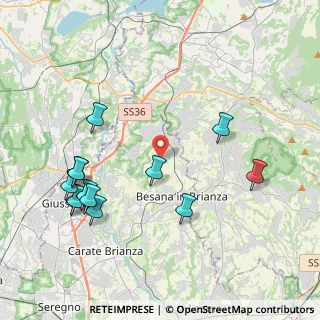 Mappa Via San Mauro, 20838 Renate MB, Italia (4.55308)