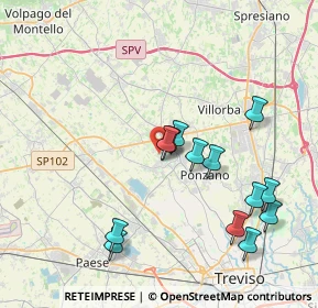 Mappa Via Enrico Dandolo, 31050 Ponzano Veneto TV, Italia (3.95769)
