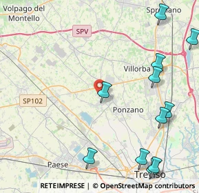 Mappa Via Enrico Dandolo, 31050 Ponzano Veneto TV, Italia (5.9525)