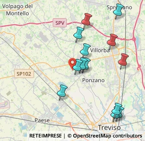 Mappa Via Enrico Dandolo, 31050 Ponzano Veneto TV, Italia (4.05385)