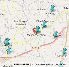 Mappa Via Angelo Carli, 36064 Mason Vicentino VI, Italia (2.89929)