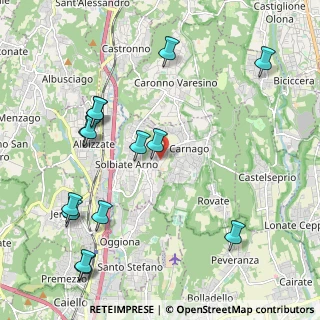Mappa Via Monte Rosa, 21040 Carnago VA, Italia (2.46071)