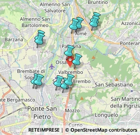 Mappa Via alla Quisa, 24030 Valbrembo BG, Italia (1.72231)