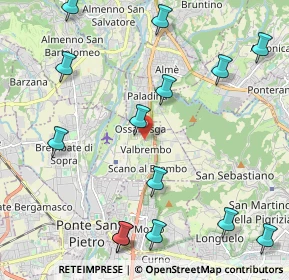Mappa Via alla Quisa, 24030 Valbrembo BG, Italia (2.68071)