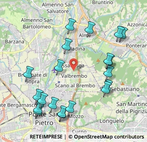 Mappa Via alla Quisa, 24030 Valbrembo BG, Italia (2.278)
