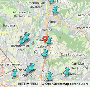 Mappa Via alla Quisa, 24030 Valbrembo BG, Italia (2.49833)