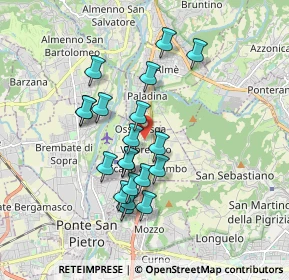 Mappa Via alla Quisa, 24030 Valbrembo BG, Italia (1.567)