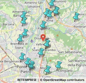 Mappa Via alla Quisa, 24030 Valbrembo BG, Italia (2.277)