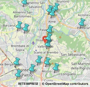 Mappa Via alla Quisa, 24030 Valbrembo BG, Italia (2.32688)