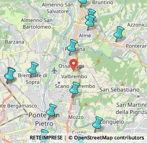 Mappa Via alla Quisa, 24030 Valbrembo BG, Italia (2.85538)