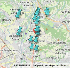 Mappa Via alla Quisa, 24030 Valbrembo BG, Italia (1.47895)