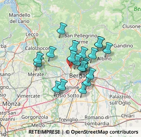 Mappa Via alla Quisa, 24030 Valbrembo BG, Italia (9.8695)