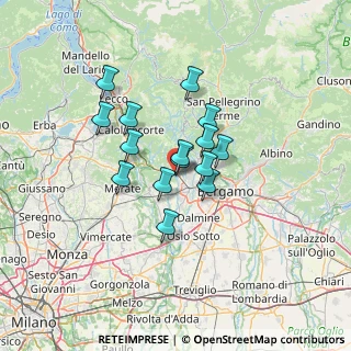 Mappa 24030 Ambivere BG, Italia (9.45333)