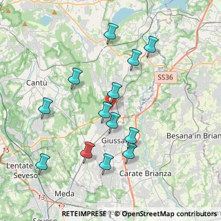 Mappa Via Monterosa, 22060 Arosio CO, Italia (3.88538)