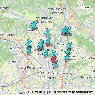 Mappa Via Fontana, 24030 Brembate di Sopra BG, Italia (1.525)