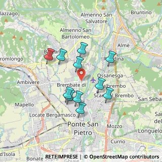 Mappa Via Fontana, 24030 Brembate di Sopra BG, Italia (1.43909)