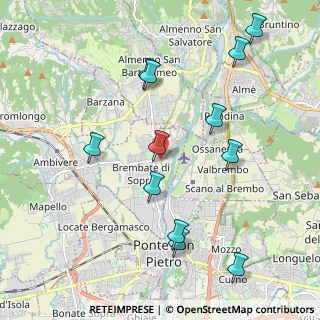 Mappa Via Fontana, 24030 Brembate di Sopra BG, Italia (2.19667)