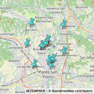 Mappa Via Fontana, 24030 Brembate di Sopra BG, Italia (1.445)