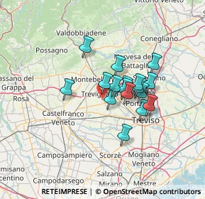Mappa Via Francesco Baracca, 31040 Trevignano TV, Italia (9.45588)