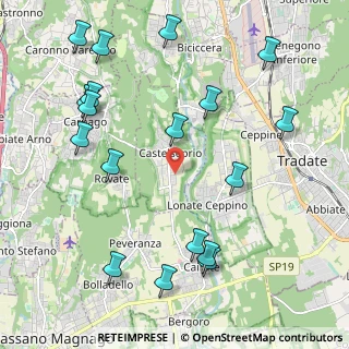 Mappa Via Po, 21050 Castelseprio VA, Italia (2.52278)