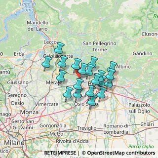 Mappa 24030 Mapello BG, Italia (9.5385)