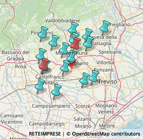 Mappa Via Molino, 31050 Vedelago TV, Italia (11.54889)