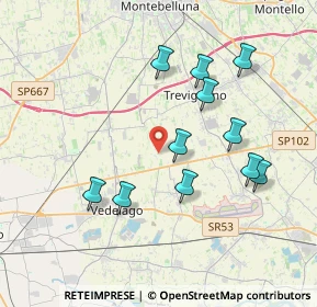 Mappa Via Molino, 31050 Vedelago TV, Italia (3.64727)
