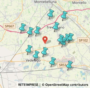 Mappa Via Molino, 31050 Vedelago TV, Italia (3.56667)