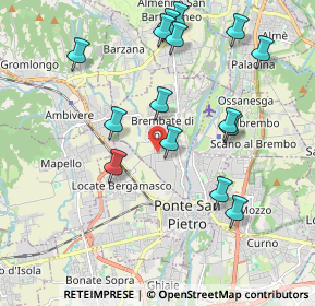 Mappa Via Guglielmo Tinaglia, 24030 Brembate di Sopra BG, Italia (2.07333)