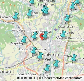 Mappa Via Guglielmo Tinaglia, 24030 Brembate di Sopra BG, Italia (2.46722)