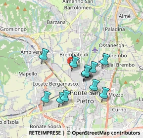 Mappa Via Guglielmo Tinaglia, 24030 Brembate di Sopra BG, Italia (1.5325)