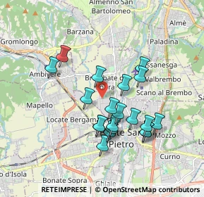 Mappa Via Guglielmo Tinaglia, 24030 Brembate di Sopra BG, Italia (1.591)