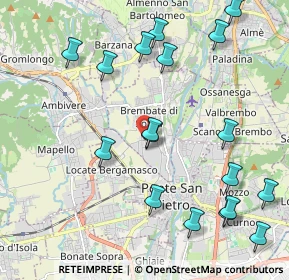 Mappa Via Guglielmo Tinaglia, 24030 Brembate di Sopra BG, Italia (2.42333)