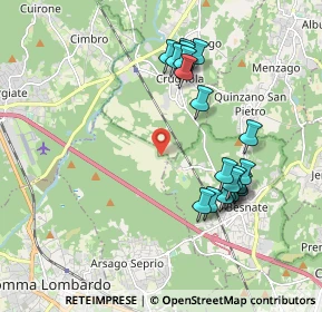 Mappa Via Cascina Risaia, 21010 Mornago VA, Italia (1.9025)