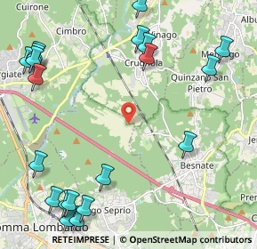 Mappa Via Cascina Risaia, 21010 Mornago VA, Italia (3.001)