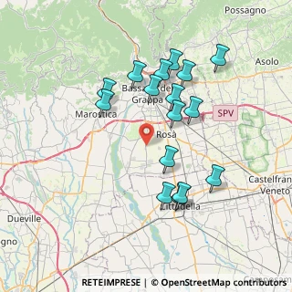 Mappa Via Quartiere Rogge, 36027 Rosà VI, Italia (6.95563)