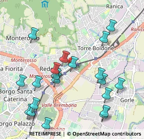 Mappa Via Martinella, 24124 Torre Boldone BG, Italia (1.158)