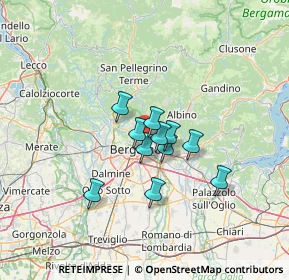 Mappa Via Montello, 24124 Bergamo BG, Italia (8.64091)