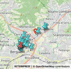 Mappa Via Montello, 24124 Bergamo BG, Italia (1.888)