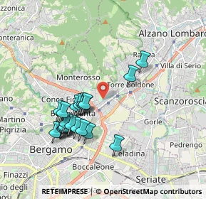 Mappa Via Montello, 24124 Bergamo BG, Italia (1.7455)