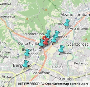 Mappa Via Montello, 24124 Bergamo BG, Italia (1.13909)