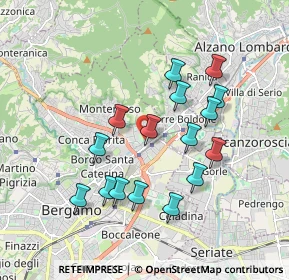 Mappa Via Montello, 24124 Bergamo BG, Italia (1.6875)