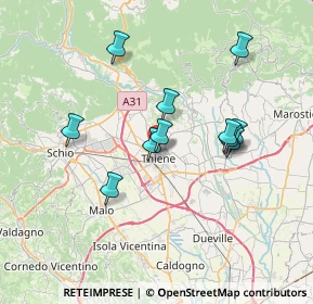 Mappa Via Saugo Fratelli A. e M., 36016 Thiene VI, Italia (6.29727)