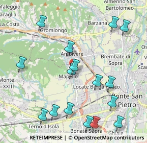 Mappa Via XXV Aprile, 24030 Mapello BG, Italia (2.41438)