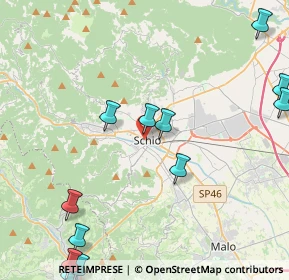 Mappa Via Sebastiano Bologna, 36015 Schio VI, Italia (5.96923)