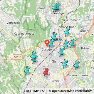 Mappa Via Chiusa, 22060 Carugo CO, Italia (2.06267)