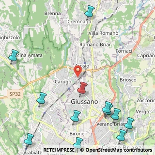 Mappa Via Don Carlo Gnocchi, 22060 Arosio CO, Italia (3.285)