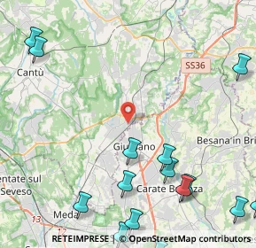 Mappa Via Don Carlo Gnocchi, 22060 Arosio CO, Italia (7.0625)