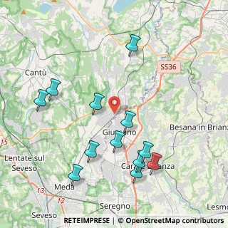 Mappa Via Don Carlo Gnocchi, 22060 Arosio CO, Italia (4.29833)